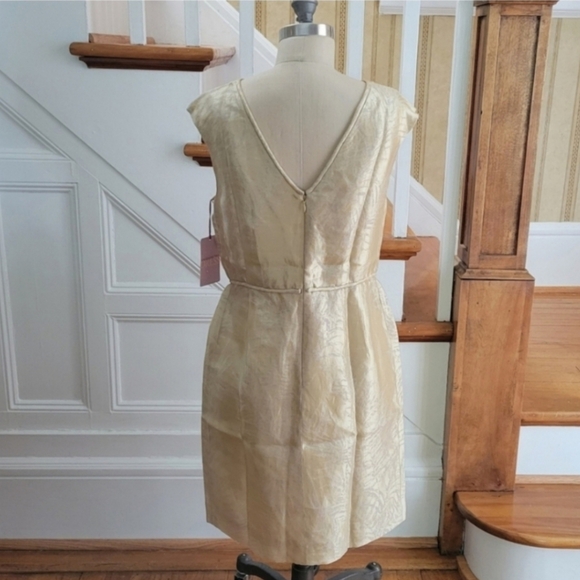 VIVIENNE TAM Linen Silk Champaign Dress Size - Picture 2 of 8